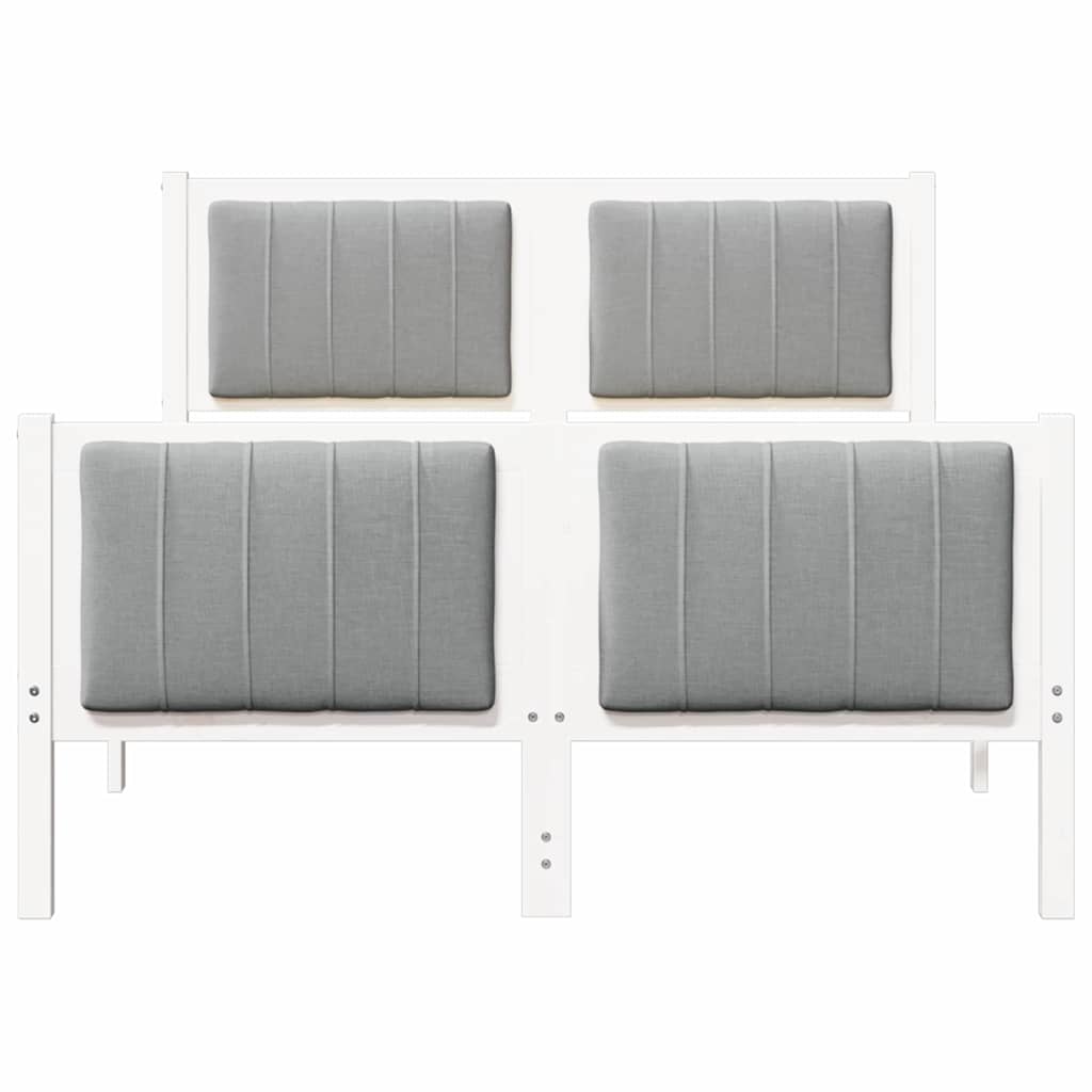 vidaXL Σκελετός Κρεβατιού Λευκό και ανοιχτό γκρι 120 x 200 cm