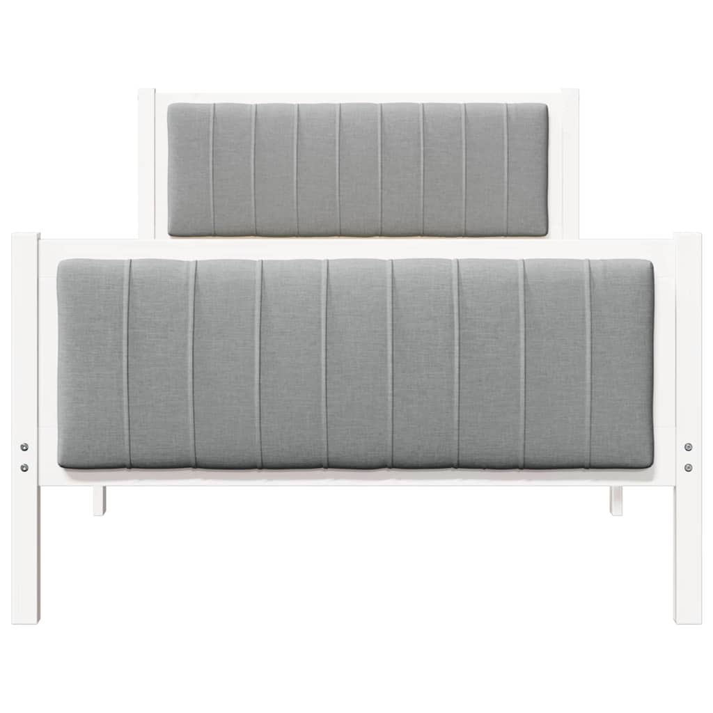 vidaXL Σκελετός Κρεβατιού Λευκό και ανοιχτό γκρι 100 x 200 cm