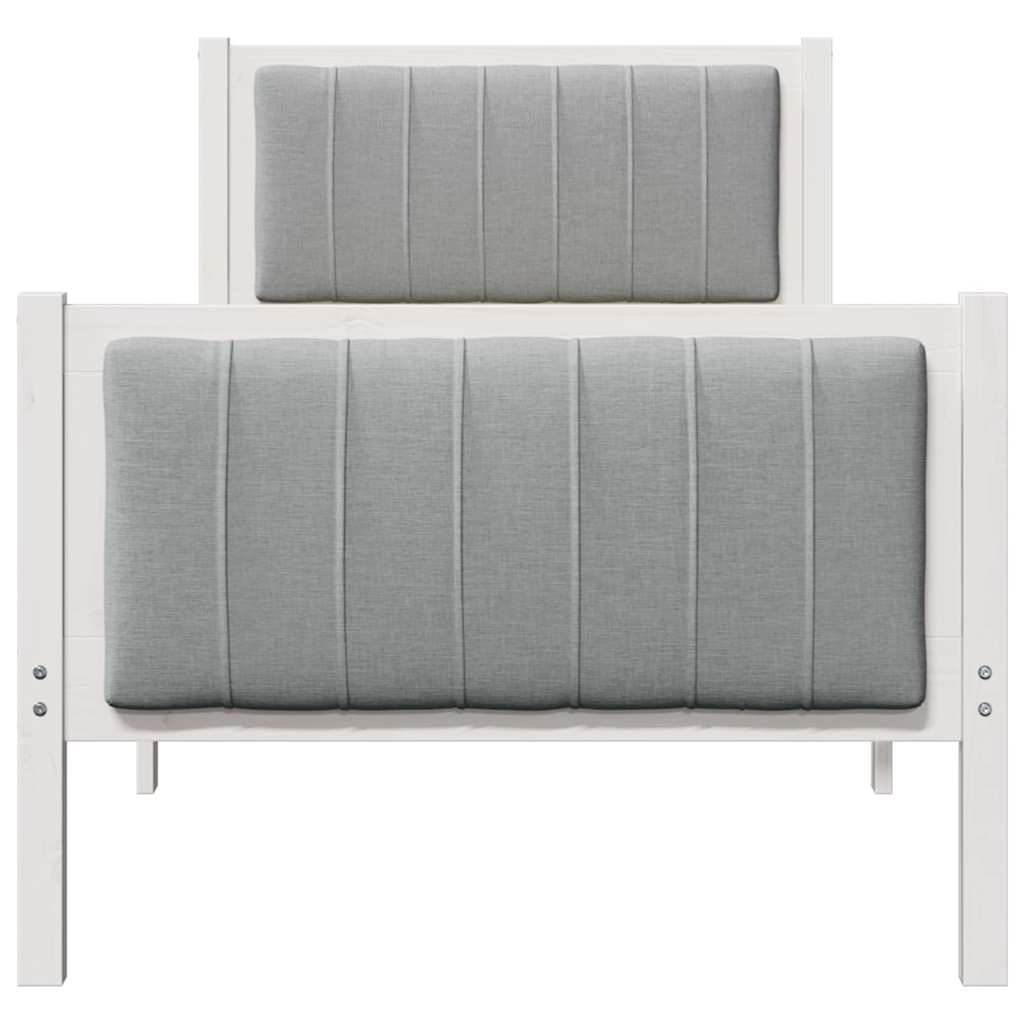 vidaXL Σκελετός Κρεβατιού Λευκό και ανοιχτό γκρι 80 x 200 cm