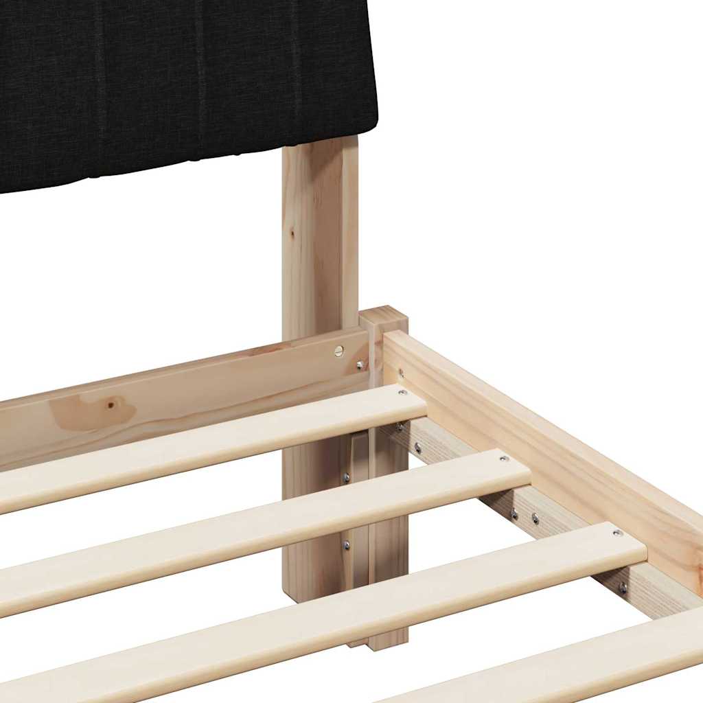 vidaXL Σκελετός Κρεβατιού Καφέ 135 x 190 cm Στερεά ξυλεία πεύκου
