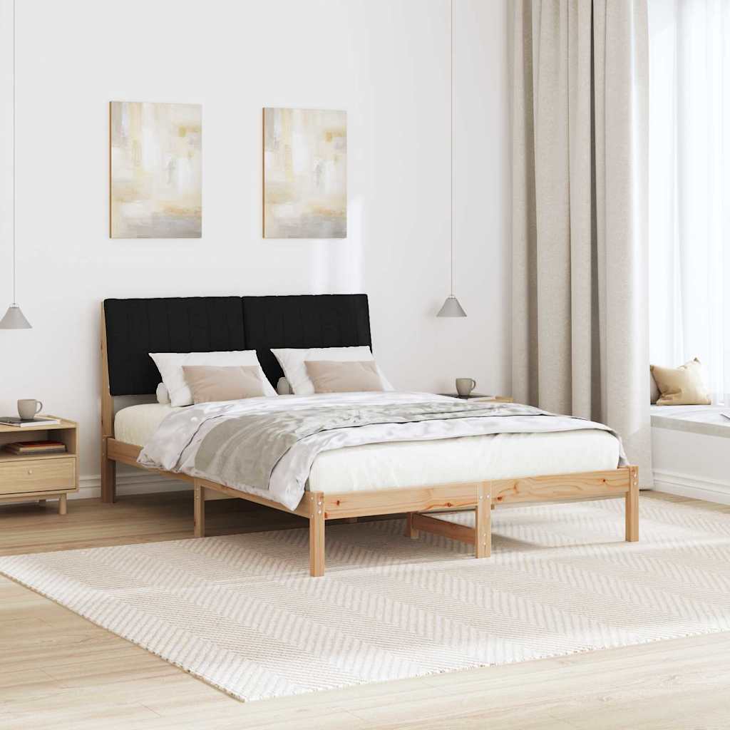 vidaXL Σκελετός Κρεβατιού Καφέ 135 x 190 cm Στερεά ξυλεία πεύκου