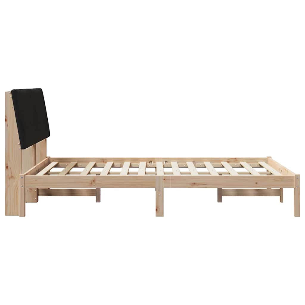 vidaXL Σκελετός Κρεβατιού Καφέ 135 x 190 cm Στερεά ξυλεία πεύκου