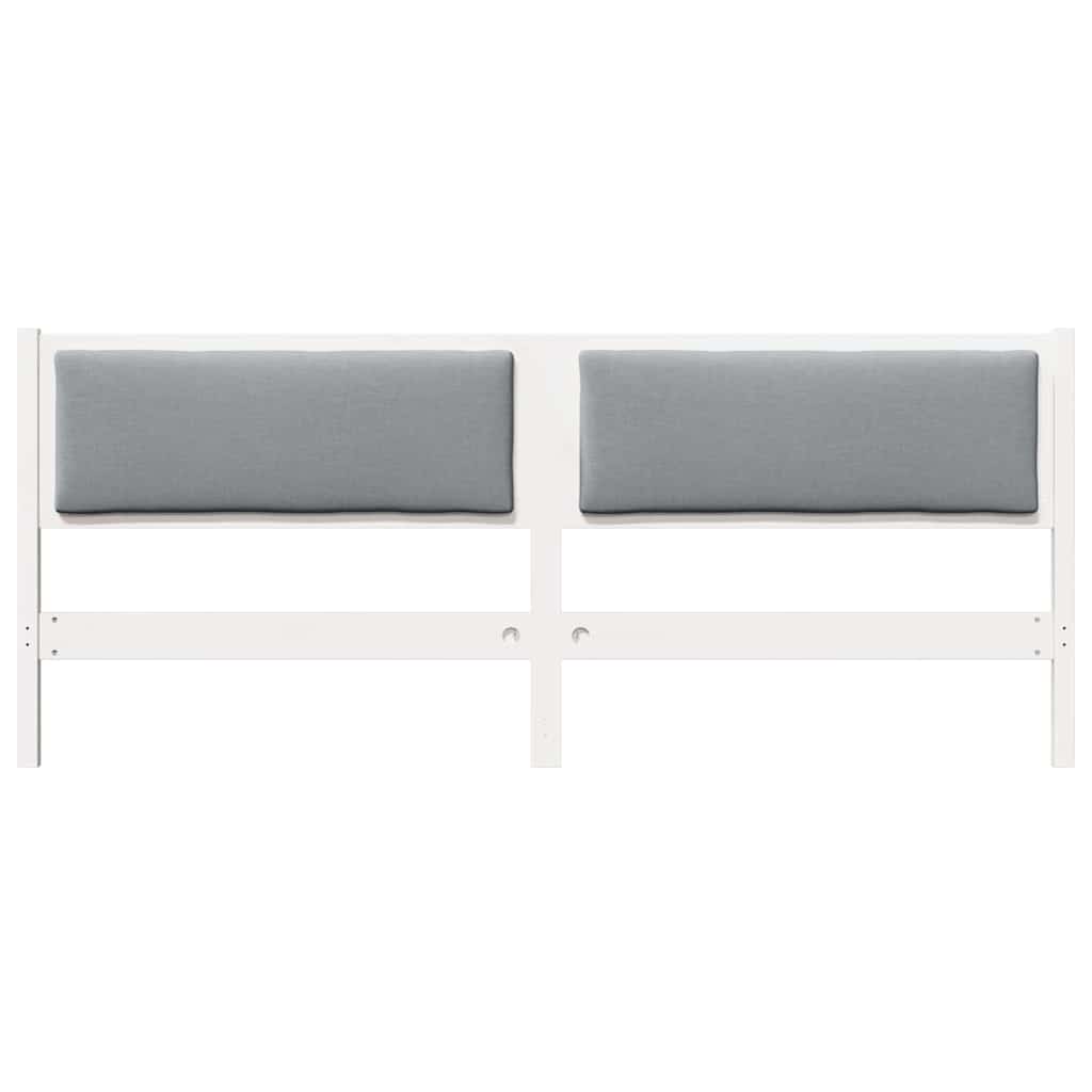 vidaXL Κεφαλάρι Άλλο Λευκό 180 cm Μασίφ ξύλο πεύκου