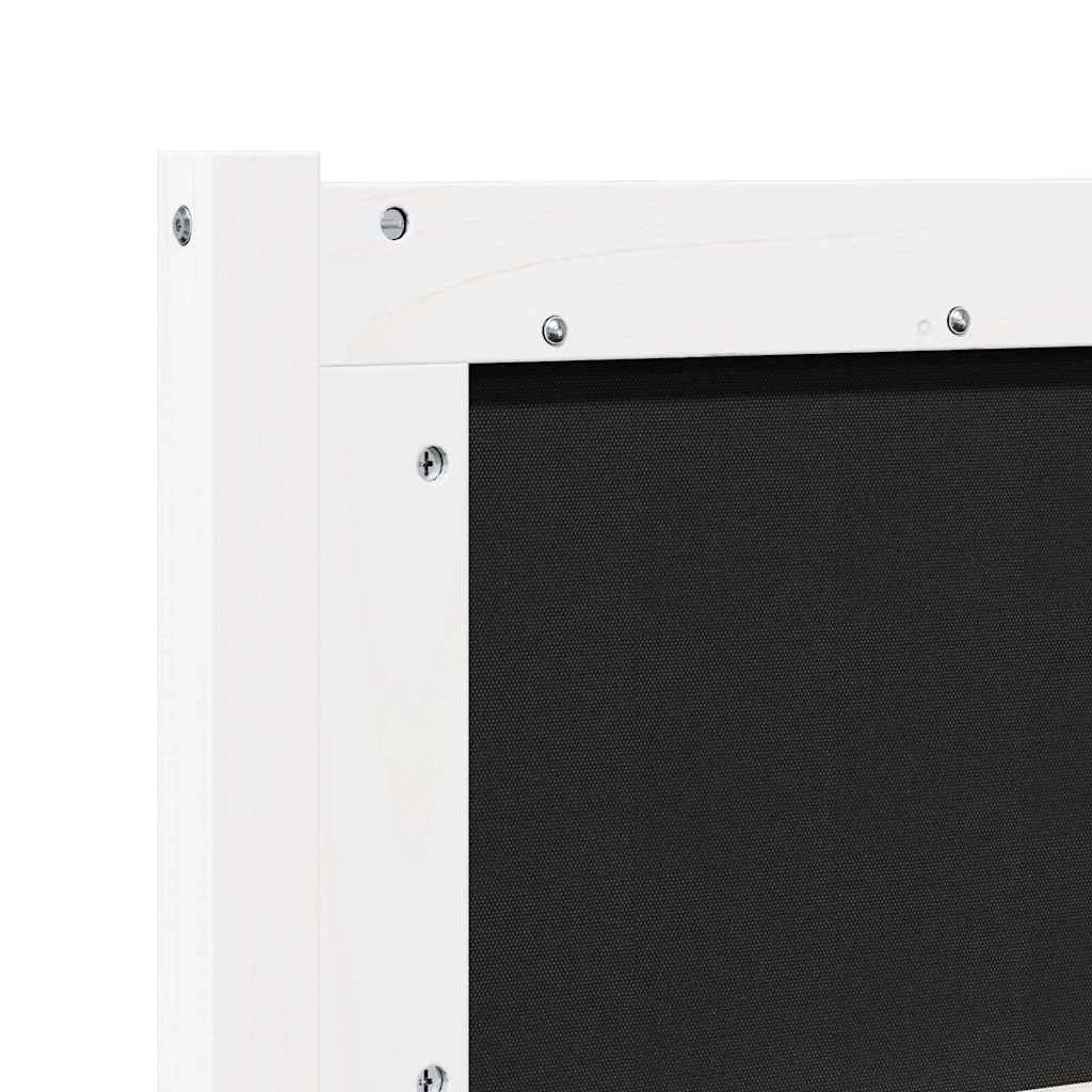 vidaXL Κεφαλάρι Άλλο Λευκό 160 cm Μασίφ ξύλο πεύκου