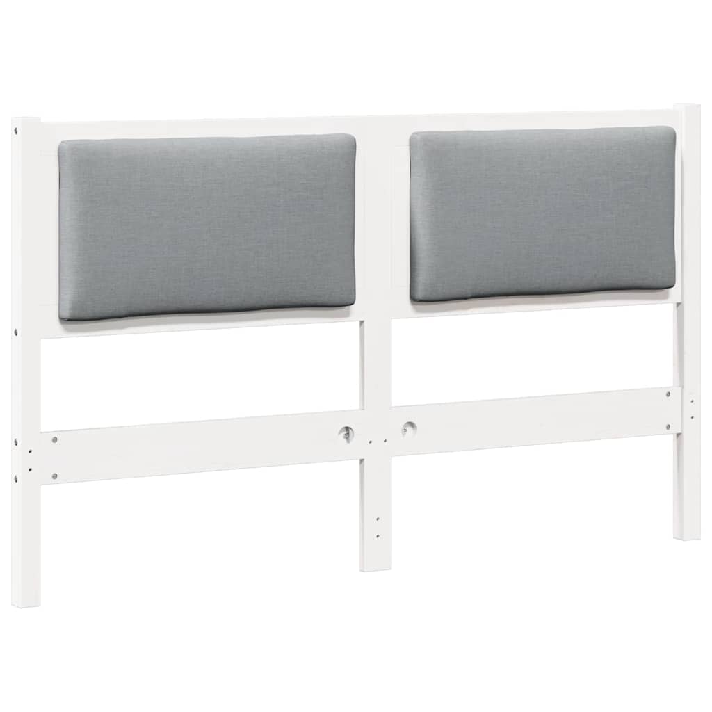 vidaXL Κεφαλάρι Άλλο Λευκό 160 cm Μασίφ ξύλο πεύκου