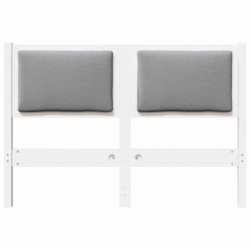 vidaXL Κεφαλάρι Άλλο Λευκό 120 cm Μασίφ ξύλο πεύκου