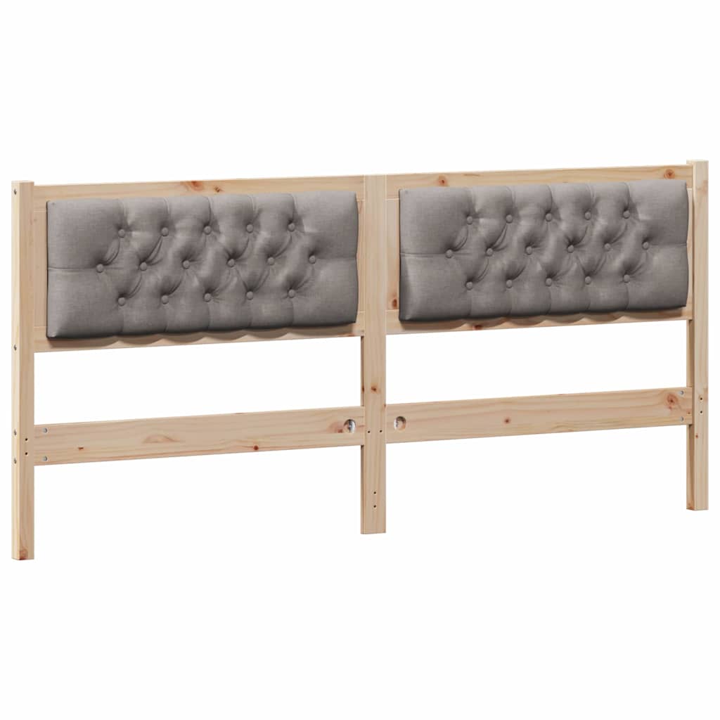 vidaXL Κεφαλάρι Άλλο Καφέ και ταμπά 180 cm Μασίφ ξύλο πεύκου