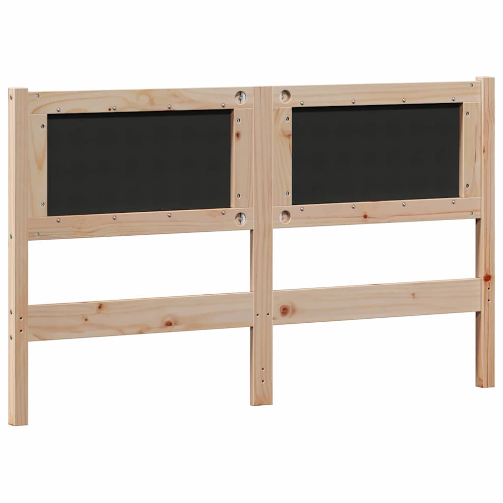 vidaXL Κεφαλάρι Άλλο Καφέ και ταμπά 150 cm Μασίφ ξύλο πεύκου