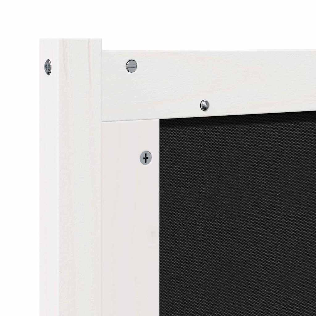 vidaXL Κεφαλάρι Άλλο Λευκό και ανοιχτό γκρι 100 cm Μασίφ ξύλο πεύκου