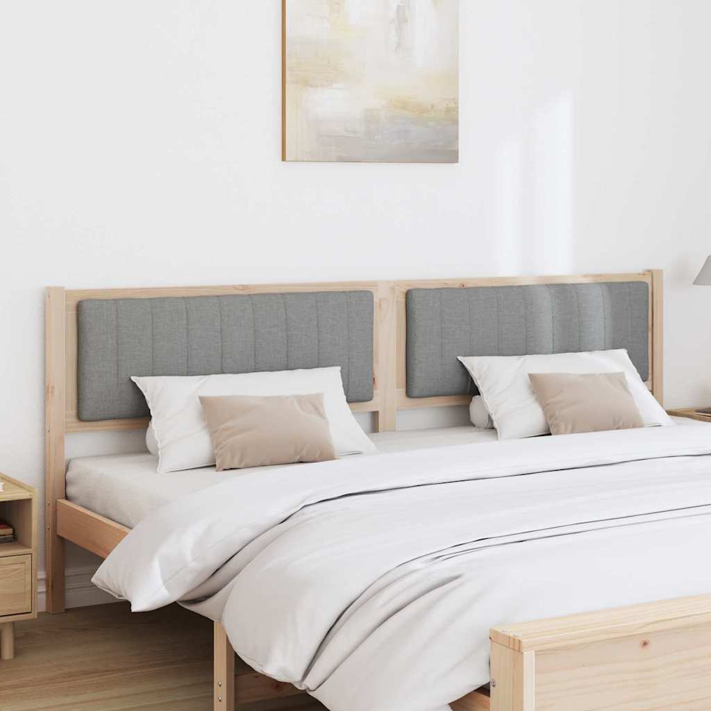 vidaXL Ταπετσαρισμένο κεφαλάρι Καφέ 200 cm Στερεά ξυλεία πεύκου