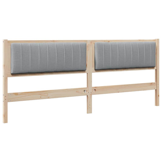 vidaXL Ταπετσαρισμένο κεφαλάρι Καφέ 200 cm Στερεά ξυλεία πεύκου