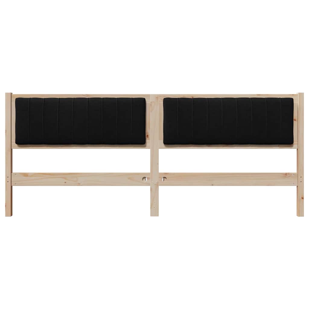 vidaXL Ταπετσαρισμένο κεφαλάρι Καφέ 200 cm Στερεά ξυλεία πεύκου