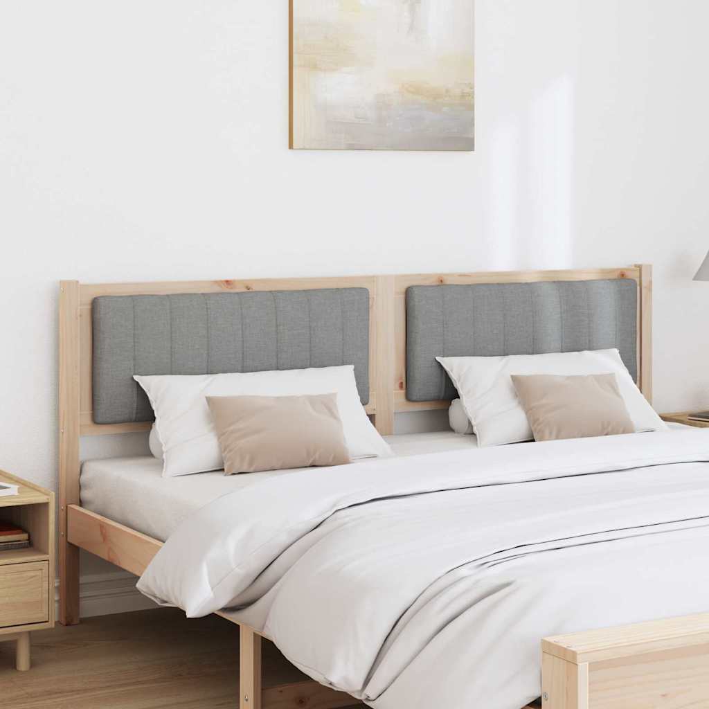 vidaXL Ταπετσαρισμένο κεφαλάρι Καφέ 180 cm Στερεά ξυλεία πεύκου