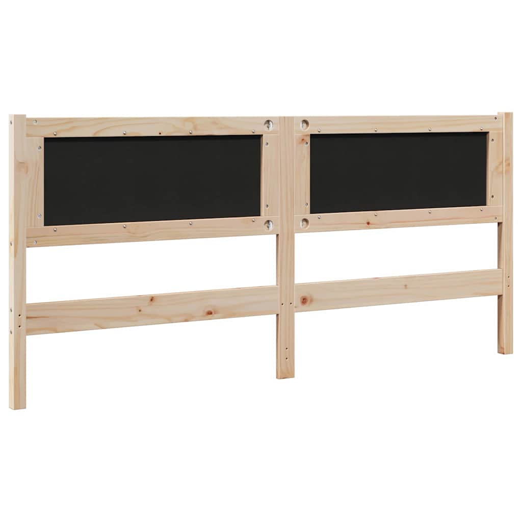 vidaXL Ταπετσαρισμένο κεφαλάρι Καφέ 180 cm Στερεά ξυλεία πεύκου