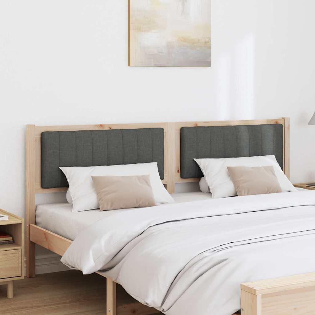 vidaXL Ταπετσαρισμένο κεφαλάρι Καφέ 180 cm Στερεά ξυλεία πεύκου