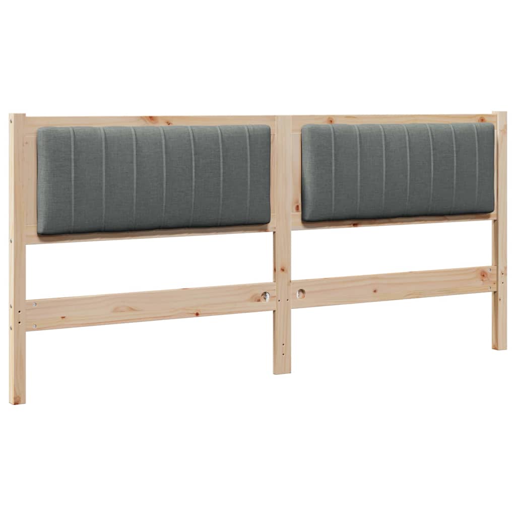 vidaXL Ταπετσαρισμένο κεφαλάρι Καφέ 180 cm Στερεά ξυλεία πεύκου