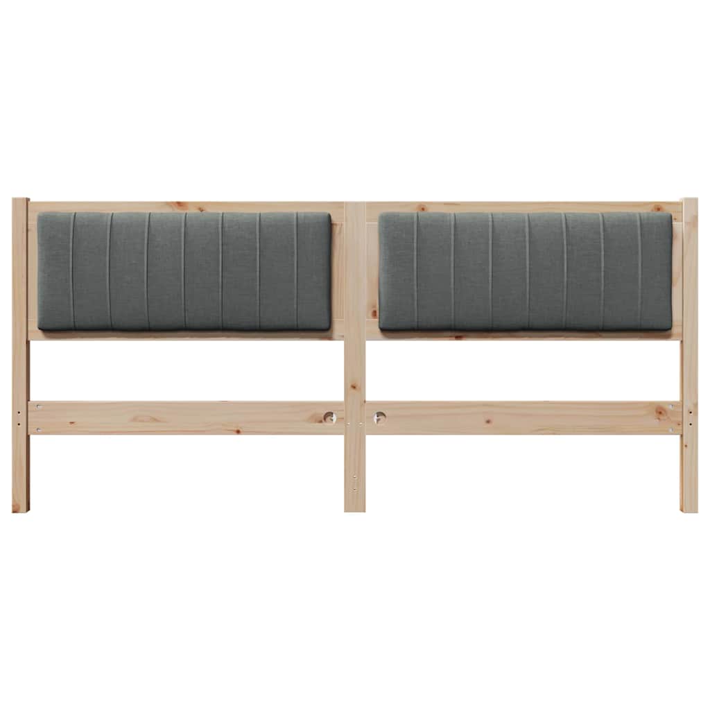 vidaXL Ταπετσαρισμένο κεφαλάρι Καφέ 180 cm Στερεά ξυλεία πεύκου