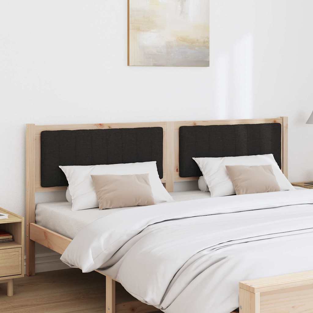 vidaXL Ταπετσαρισμένο κεφαλάρι Καφέ 180 cm Στερεά ξυλεία πεύκου