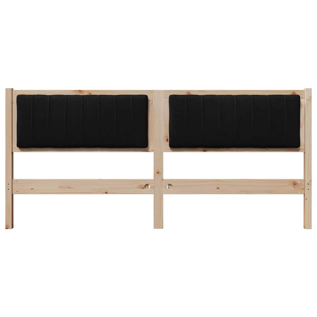 vidaXL Ταπετσαρισμένο κεφαλάρι Καφέ 180 cm Στερεά ξυλεία πεύκου