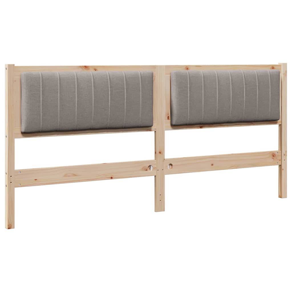 vidaXL Ταπετσαρισμένο κεφαλάρι Καφέ 180 cm Στερεά ξυλεία πεύκου