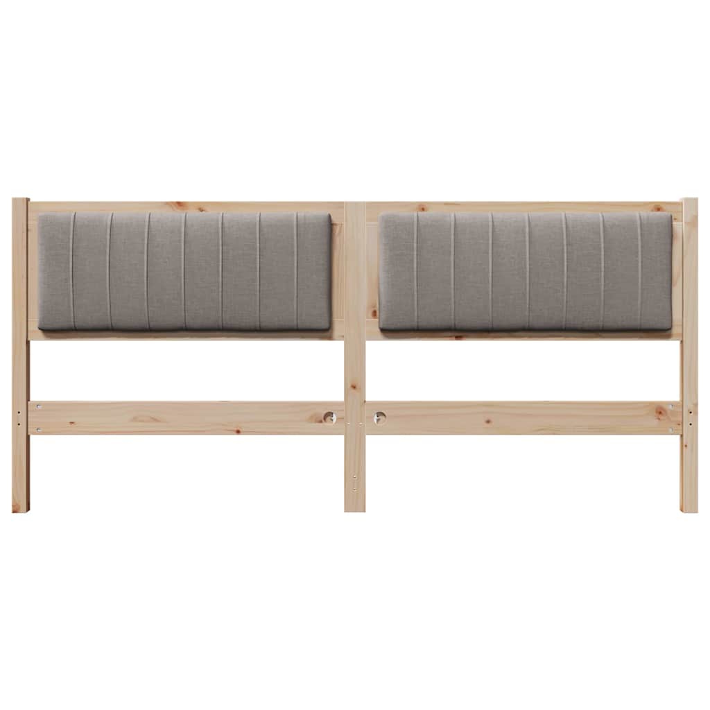 vidaXL Ταπετσαρισμένο κεφαλάρι Καφέ 180 cm Στερεά ξυλεία πεύκου