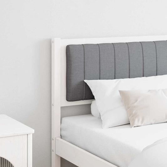 vidaXL Ταπετσαρισμένο κεφαλάρι Λευκό 180 cm Στερεά ξυλεία πεύκου