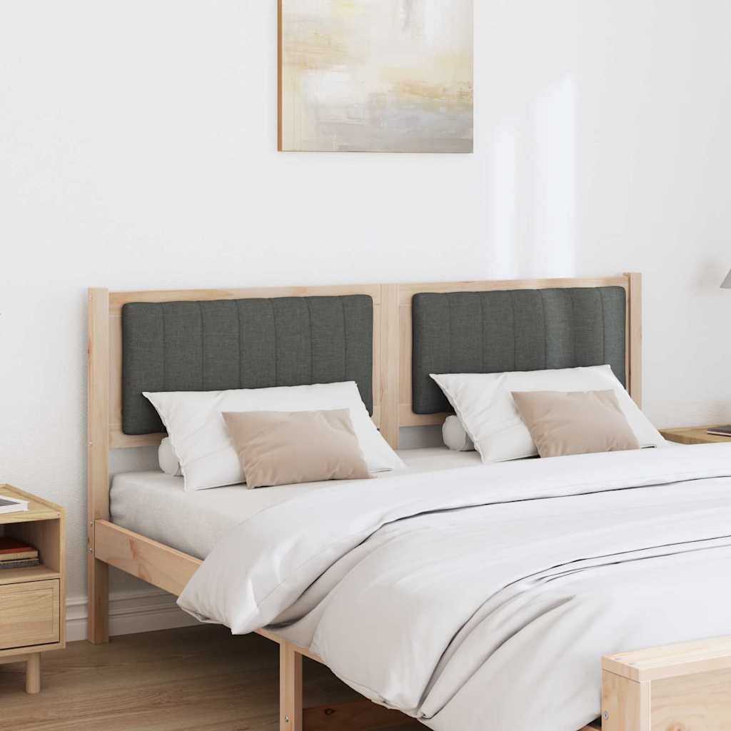 vidaXL Ταπετσαρισμένο κεφαλάρι Καφέ 160 cm Στερεά ξυλεία πεύκου