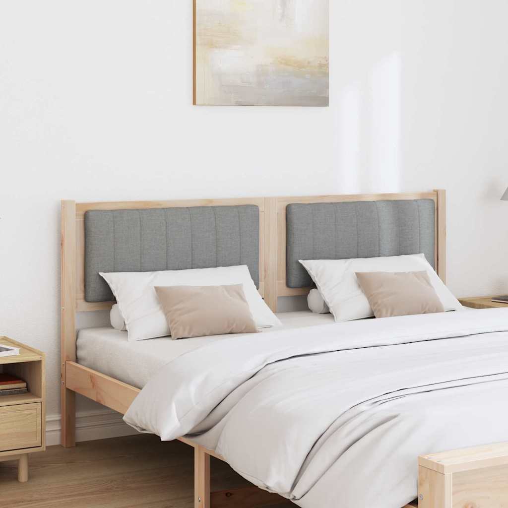 vidaXL Ταπετσαρισμένο κεφαλάρι Καφέ 150 cm Στερεά ξυλεία πεύκου