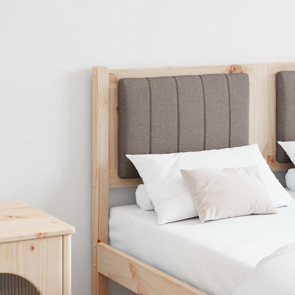 vidaXL Ταπετσαρισμένο κεφαλάρι Καφέ 120 cm Στερεά ξυλεία πεύκου