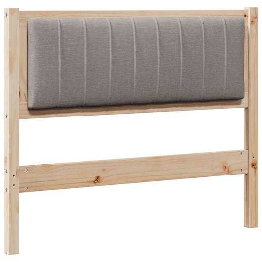 vidaXL Ταπετσαρισμένο κεφαλάρι Καφέ 100 cm Στερεά ξυλεία πεύκου