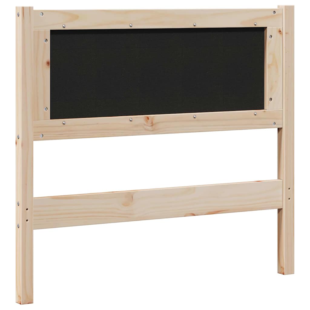 vidaXL Ταπετσαρισμένο κεφαλάρι Καφέ 90 cm Στερεά ξυλεία πεύκου