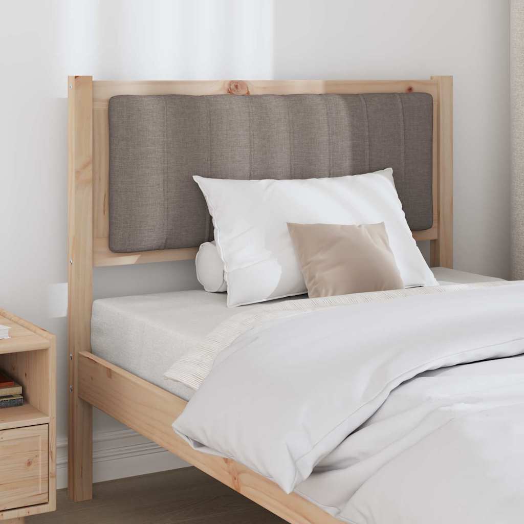 vidaXL Ταπετσαρισμένο κεφαλάρι Καφέ 90 cm Στερεά ξυλεία πεύκου