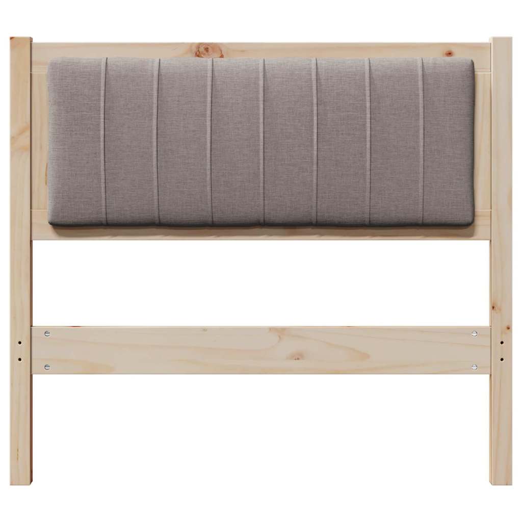 vidaXL Ταπετσαρισμένο κεφαλάρι Καφέ 90 cm Στερεά ξυλεία πεύκου