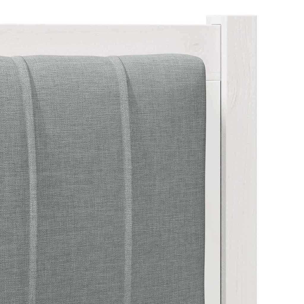 vidaXL Ταπετσαρισμένο κεφαλάρι Λευκό 90 cm Στερεά ξυλεία πεύκου