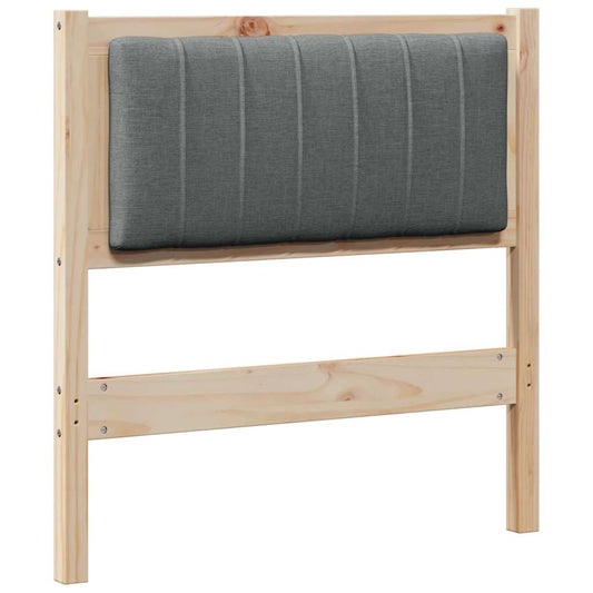 vidaXL Ταπετσαρισμένο κεφαλάρι Καφέ 80 cm Στερεά ξυλεία πεύκου