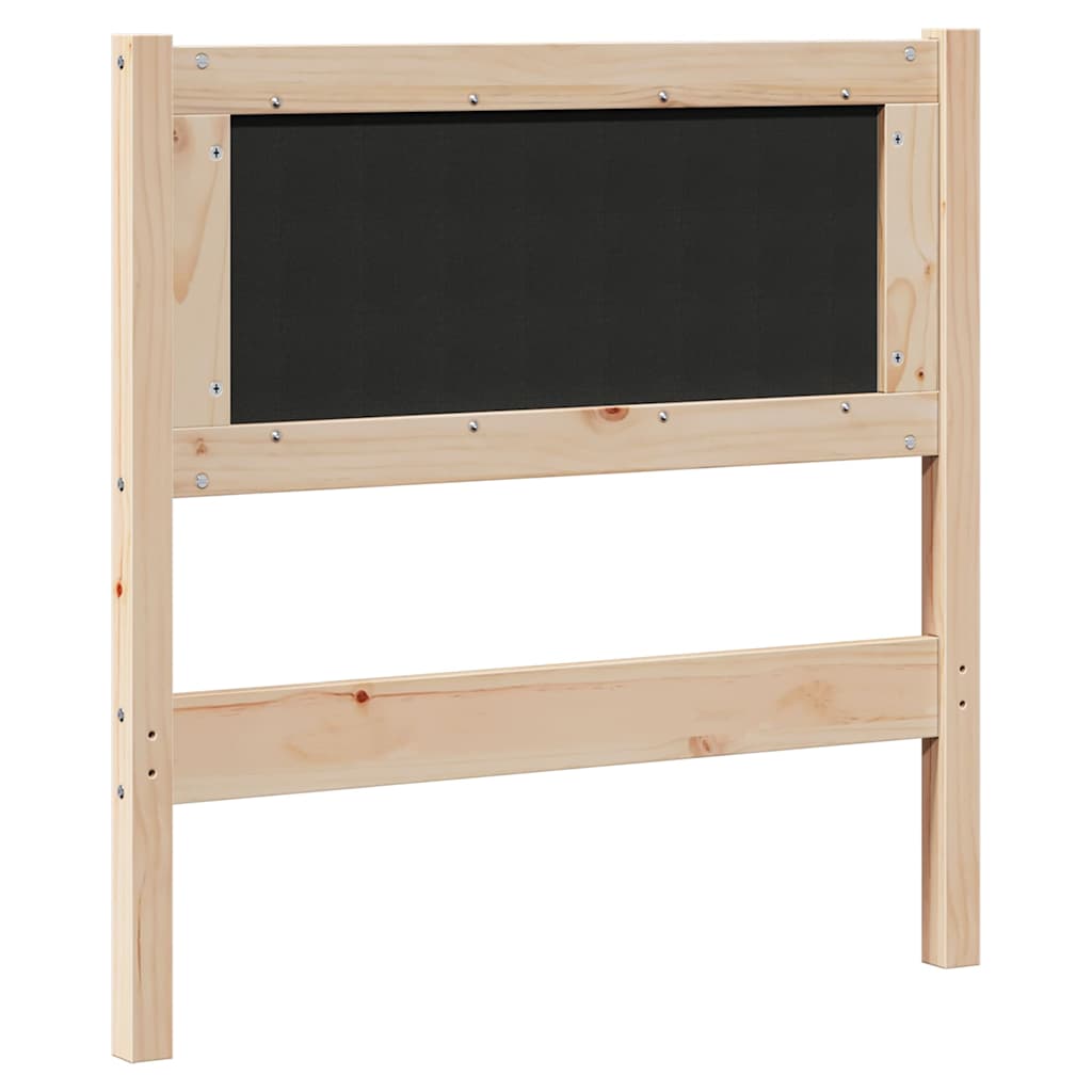 vidaXL Ταπετσαρισμένο κεφαλάρι Καφέ 80 cm Στερεά ξυλεία πεύκου