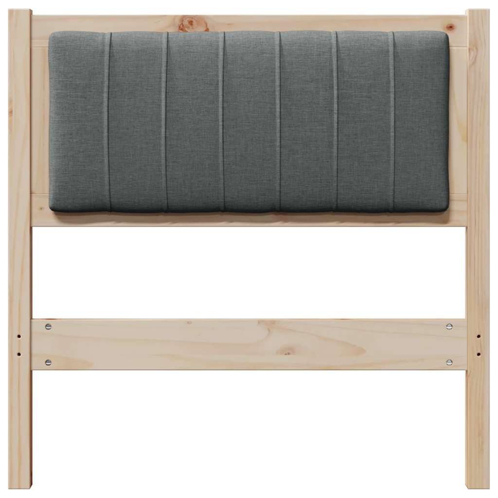 vidaXL Ταπετσαρισμένο κεφαλάρι Καφέ 80 cm Στερεά ξυλεία πεύκου