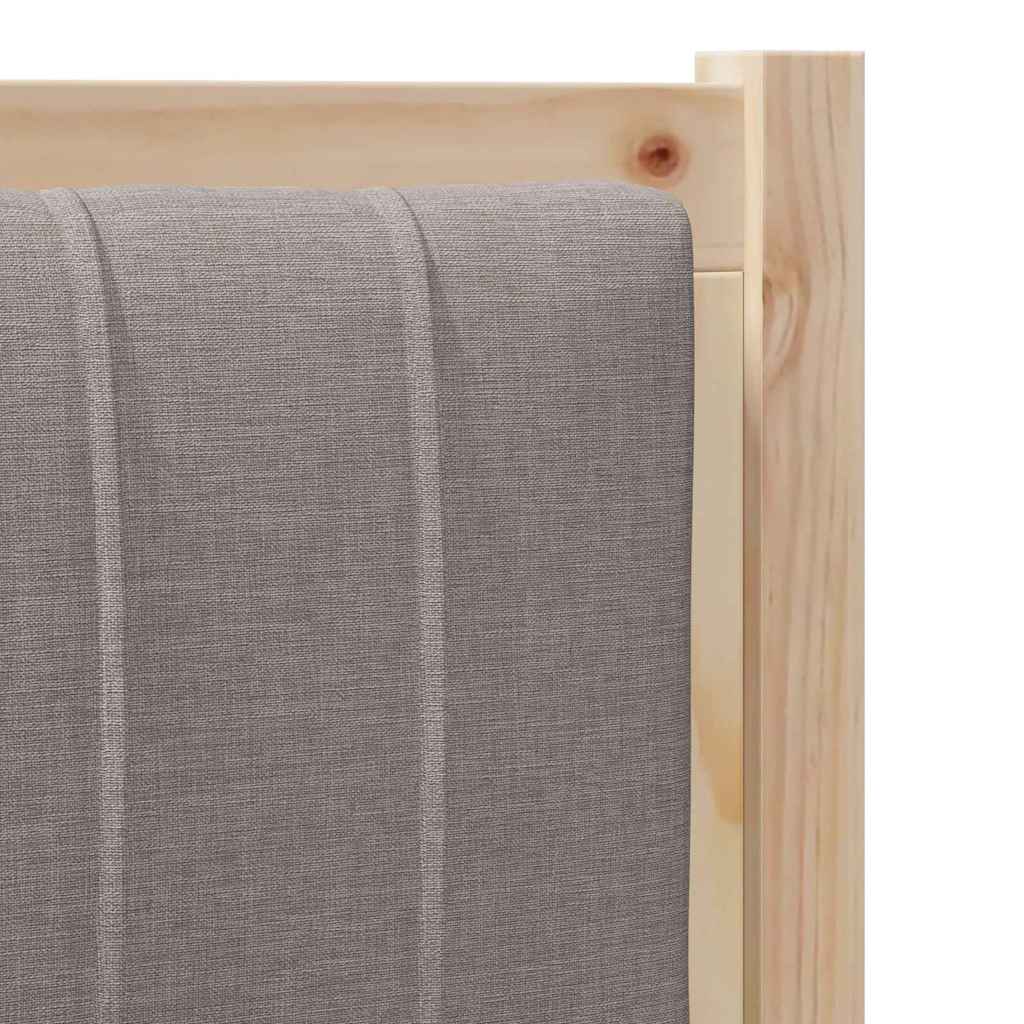 vidaXL Ταπετσαρισμένο κεφαλάρι Καφέ 80 cm Στερεά ξυλεία πεύκου