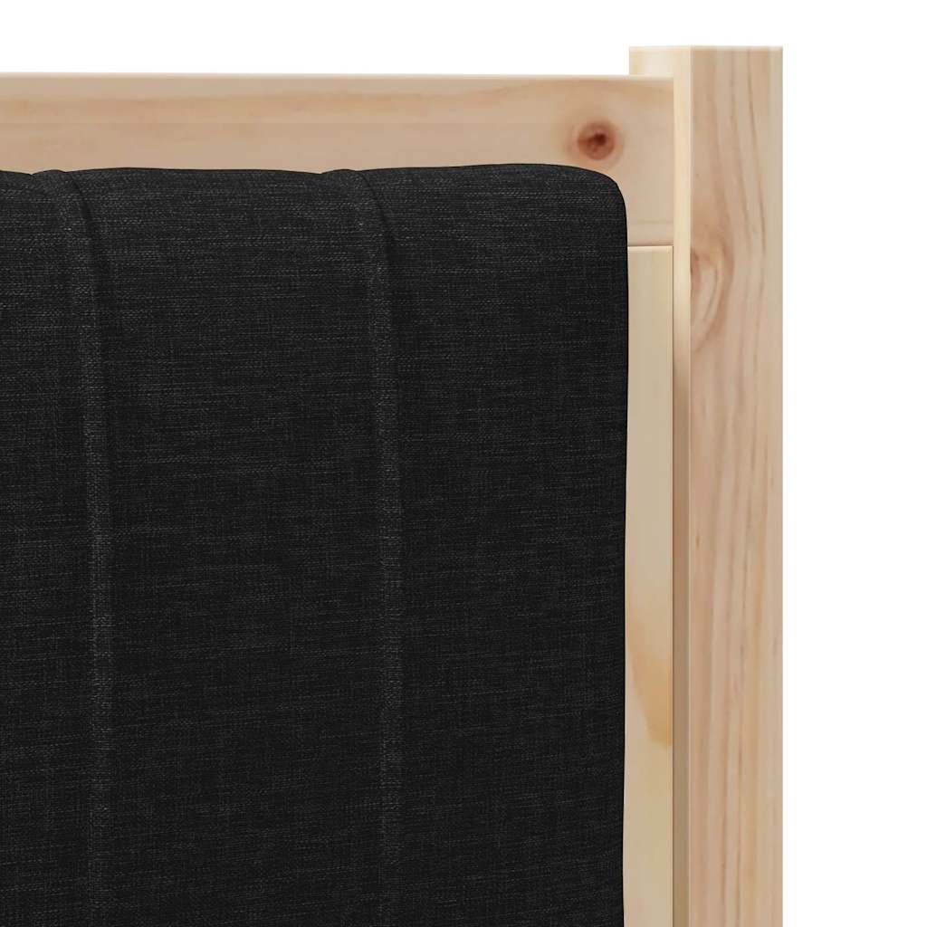 vidaXL Ταπετσαρισμένο κεφαλάρι Καφέ 75 cm Στερεά ξυλεία πεύκου