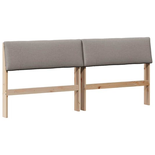 vidaXL Ταπετσαρισμένο κεφαλάρι Taupe 200 cm Στερεά ξυλεία πεύκου