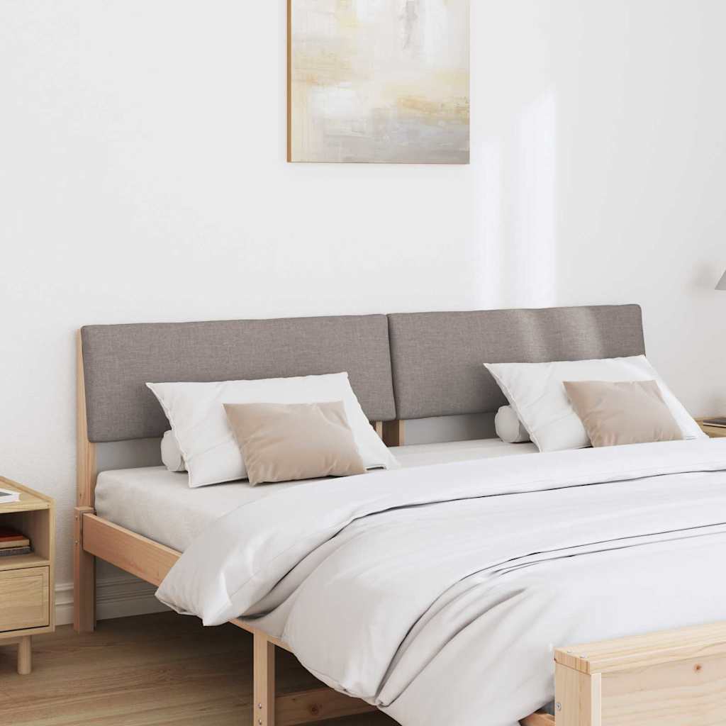 vidaXL Ταπετσαρισμένο κεφαλάρι Taupe 180 cm Στερεά ξυλεία πεύκου