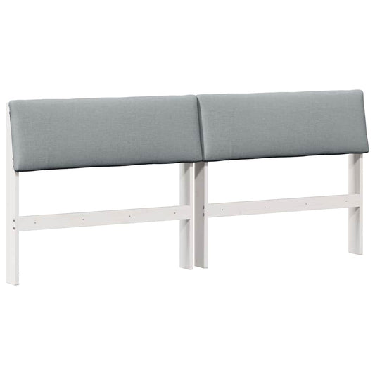 vidaXL Ταπετσαρισμένο κεφαλάρι Ανοιχτό γκρι 180 cm