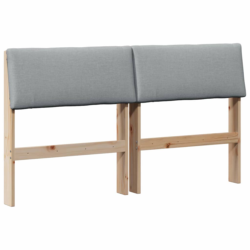 vidaXL Ταπετσαρισμένο κεφαλάρι Ανοιχτό γκρι 160 cm