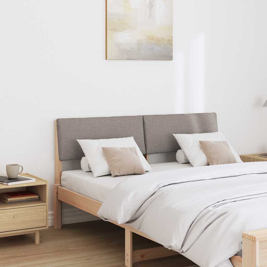vidaXL Ταπετσαρισμένο κεφαλάρι Taupe 160 cm Στερεά ξυλεία πεύκου