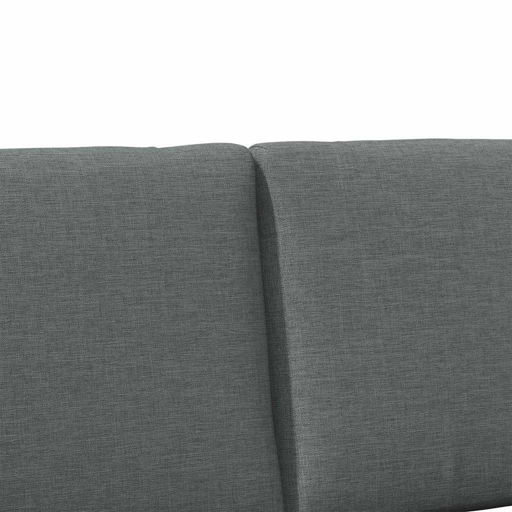 vidaXL Ταπετσαρισμένο κεφαλάρι Σκούρο Γκρι 150 cm Στερεά ξυλεία πεύκου