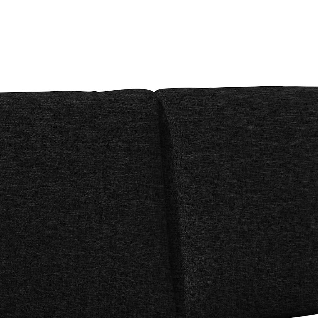vidaXL Ταπετσαρισμένο κεφαλάρι Μαύρο 140 cm Στερεά ξυλεία πεύκου