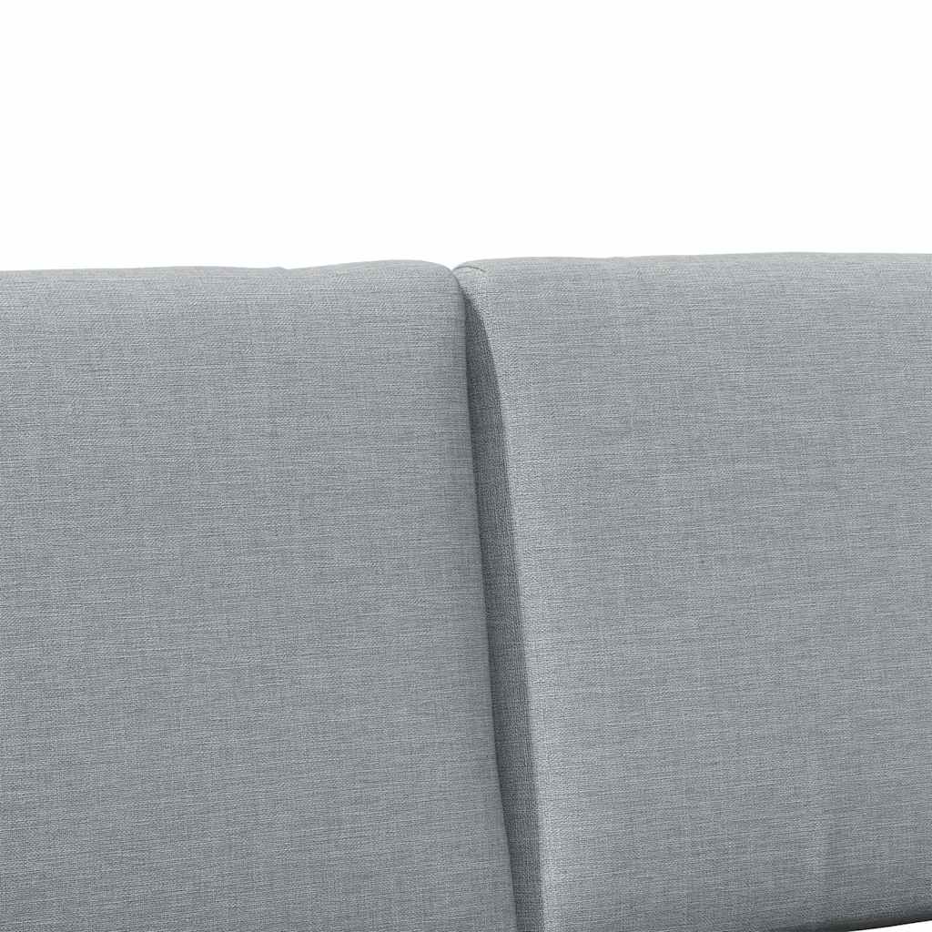 vidaXL Ταπετσαρισμένο κεφαλάρι Ανοιχτό γκρι 135 cm