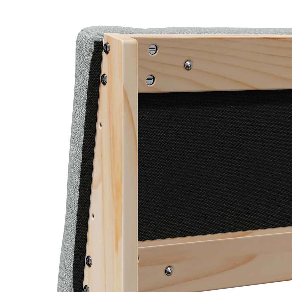 vidaXL Ταπετσαρισμένο κεφαλάρι Ανοιχτό γκρι 120 cm