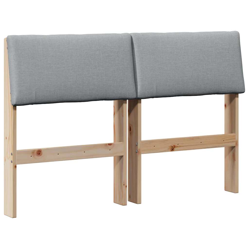 vidaXL Ταπετσαρισμένο κεφαλάρι Ανοιχτό γκρι 120 cm