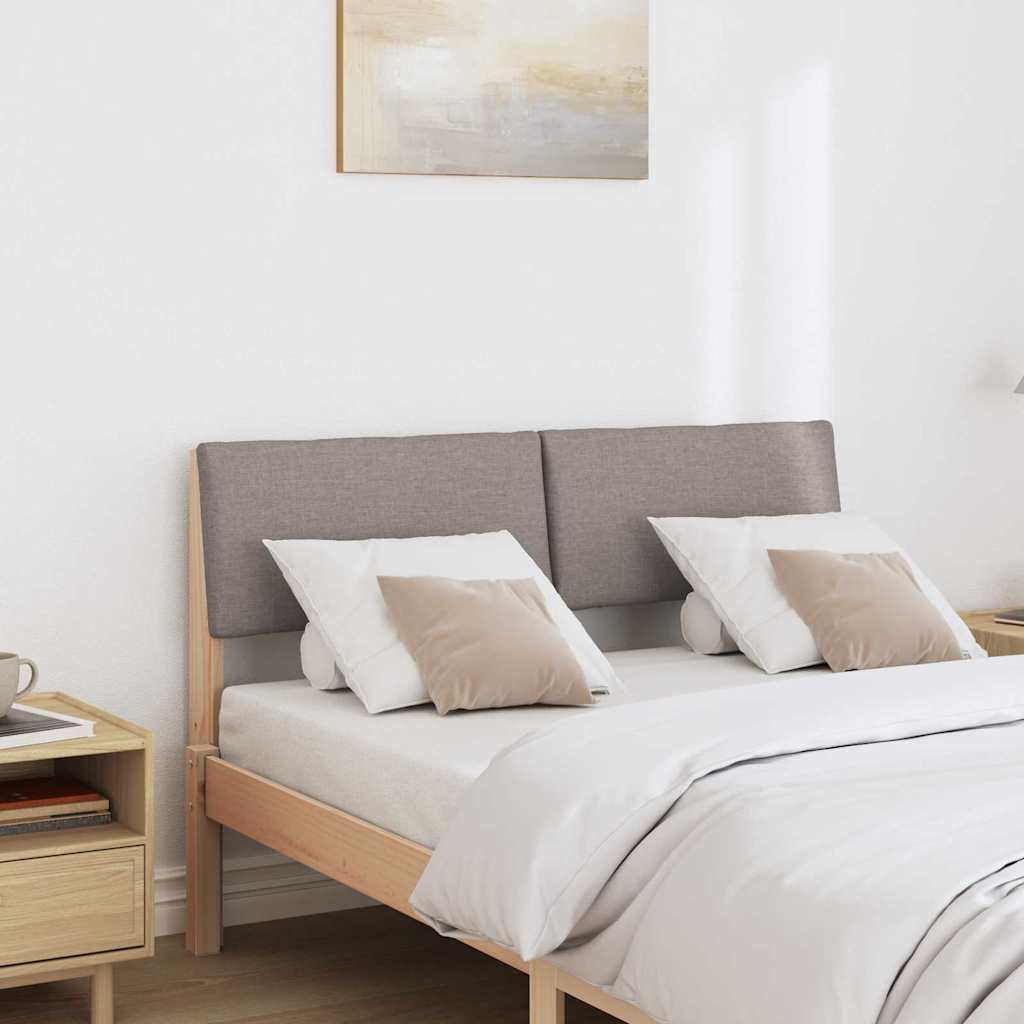 vidaXL Ταπετσαρισμένο κεφαλάρι Taupe 120 cm Στερεά ξυλεία πεύκου